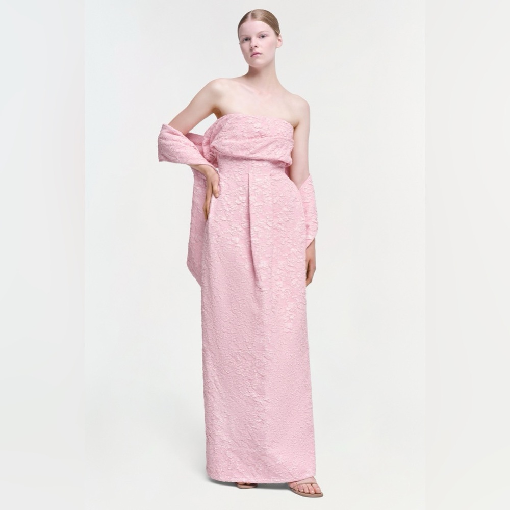 Jonathan Simkhai - The Ariana Gown in English Rose. Size 4. New with Tags.